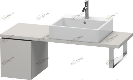 LC582000707 L-Cube Шкафчик для компактной консоли Бетонно-серый матовый декор Duravit