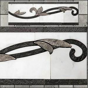 БОРДЮР ИЗ МРАМОРА LN-6 SKALINI FLORAL