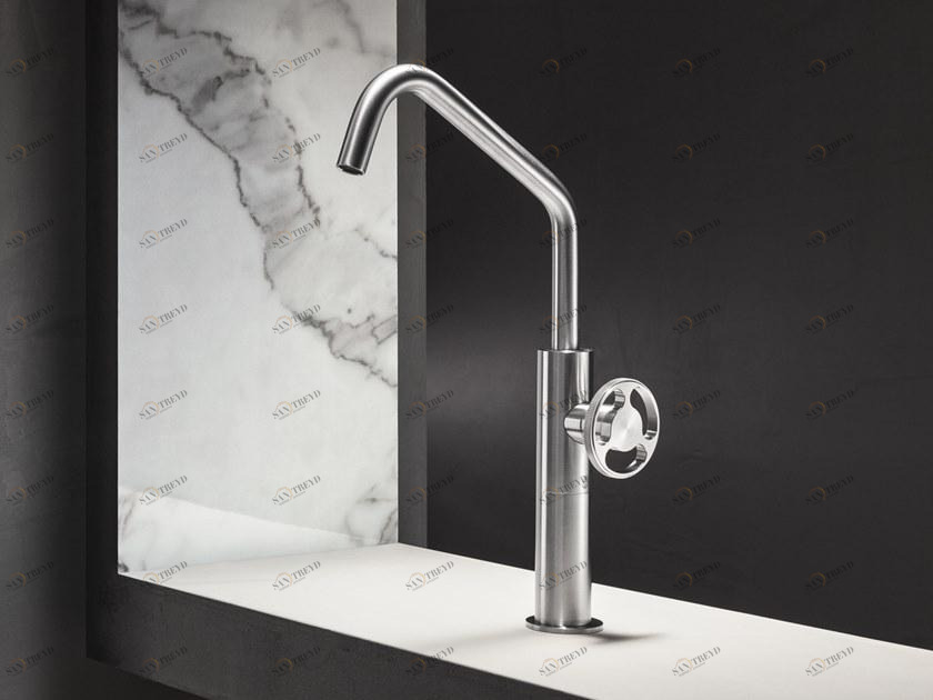 Radomonte Смеситель для раковины, однорычажный, из нержавеющей стали, без слива Kàto Kat3