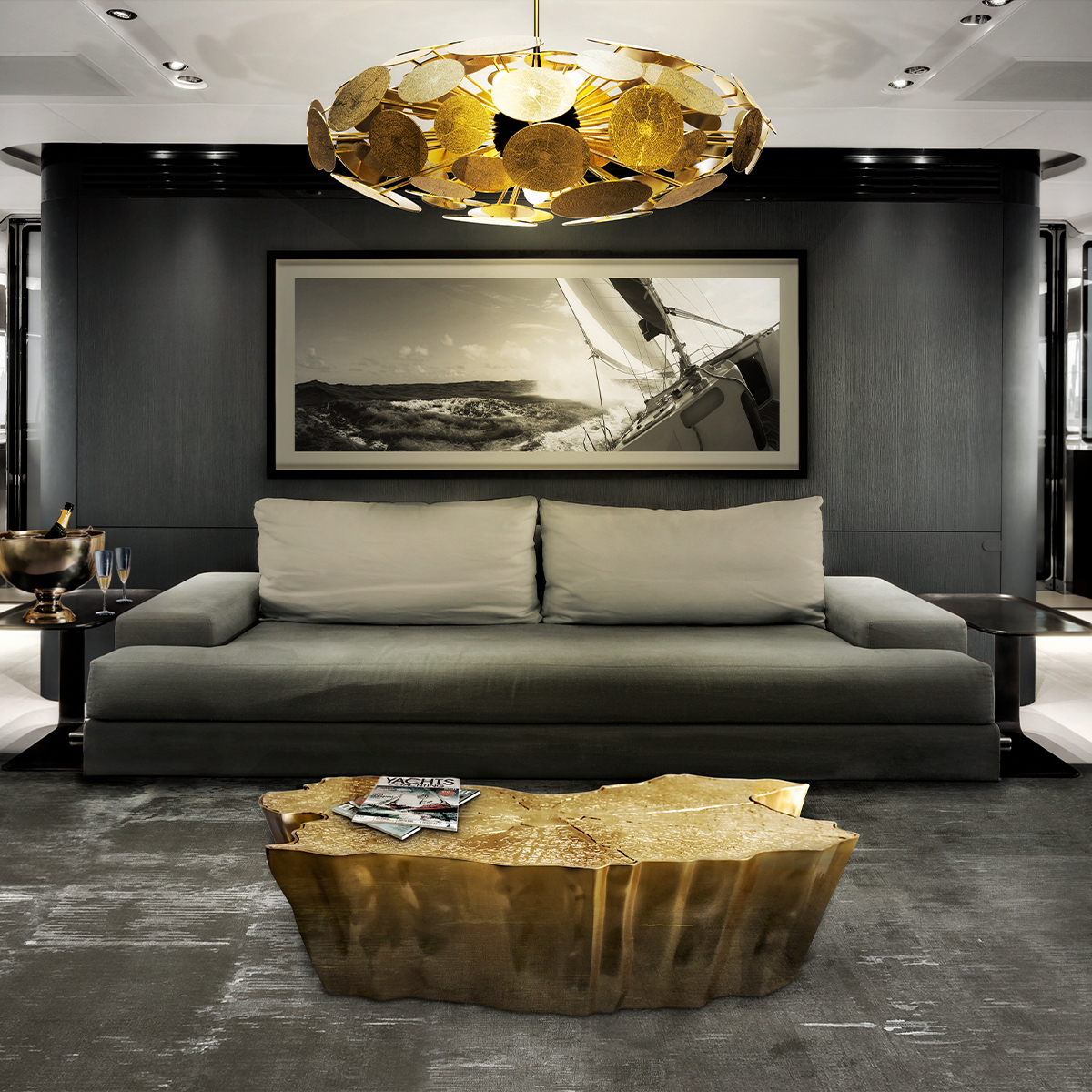 Подвесные лампы Newton Eliptic Suspension Covethouse BOCA DO LOBO  - Вид №1