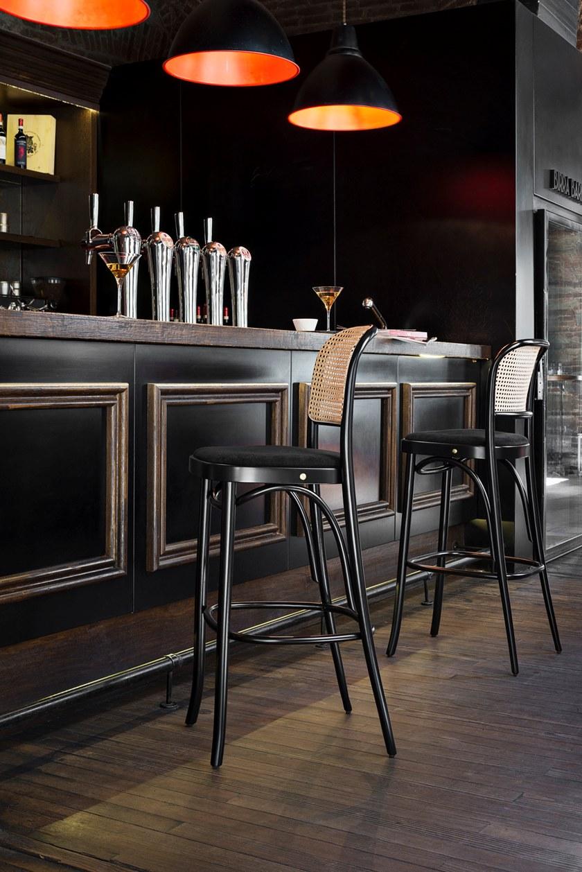 Wiener GTV Design Высокий табурет из бука и венской соломы N. 811 sun-id-1358902 - Вид №3