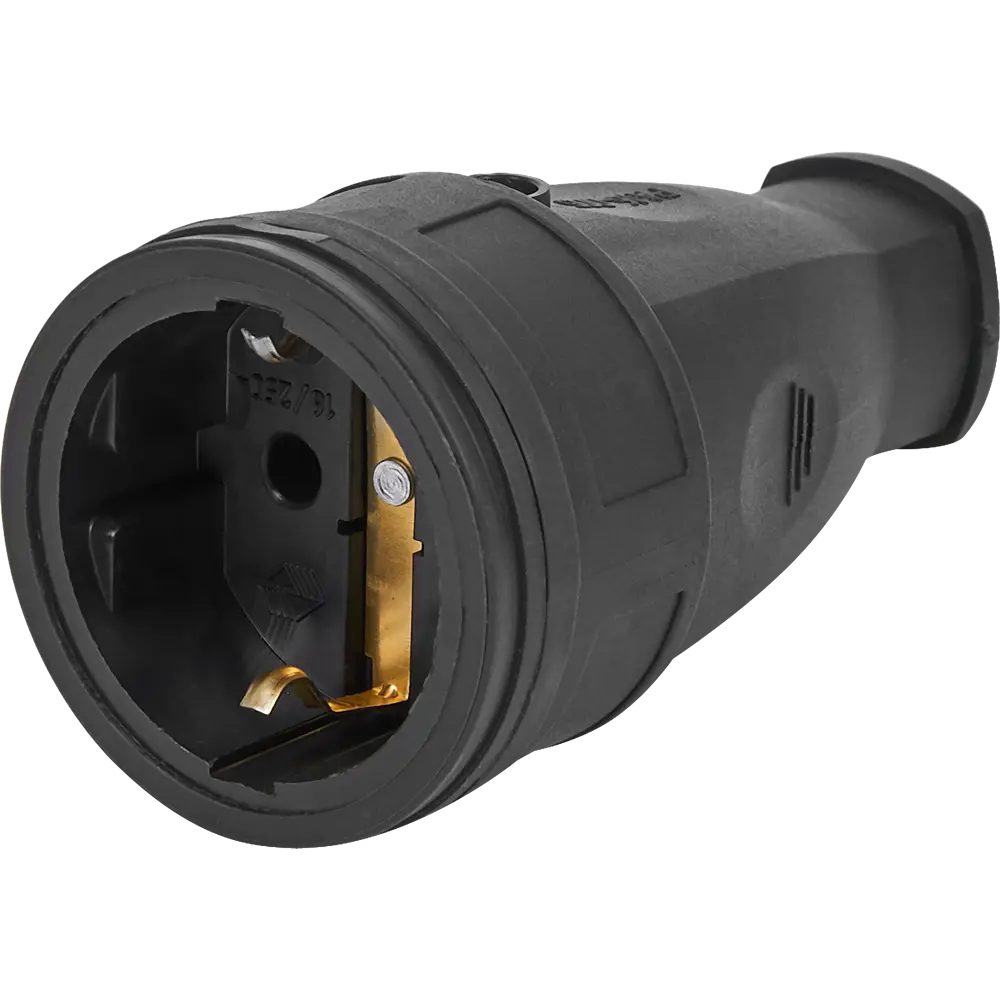 Розетка чёрная с заземлением 230 В Santreyd STLM-2031359