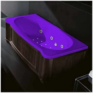 Ванна Gruppo treesse New Classic Young ATC-V674Q-SX-WV-F фиолетовая с гидромассажем аэромассажем и дезинфекцией прямоугольная левая дерево венге