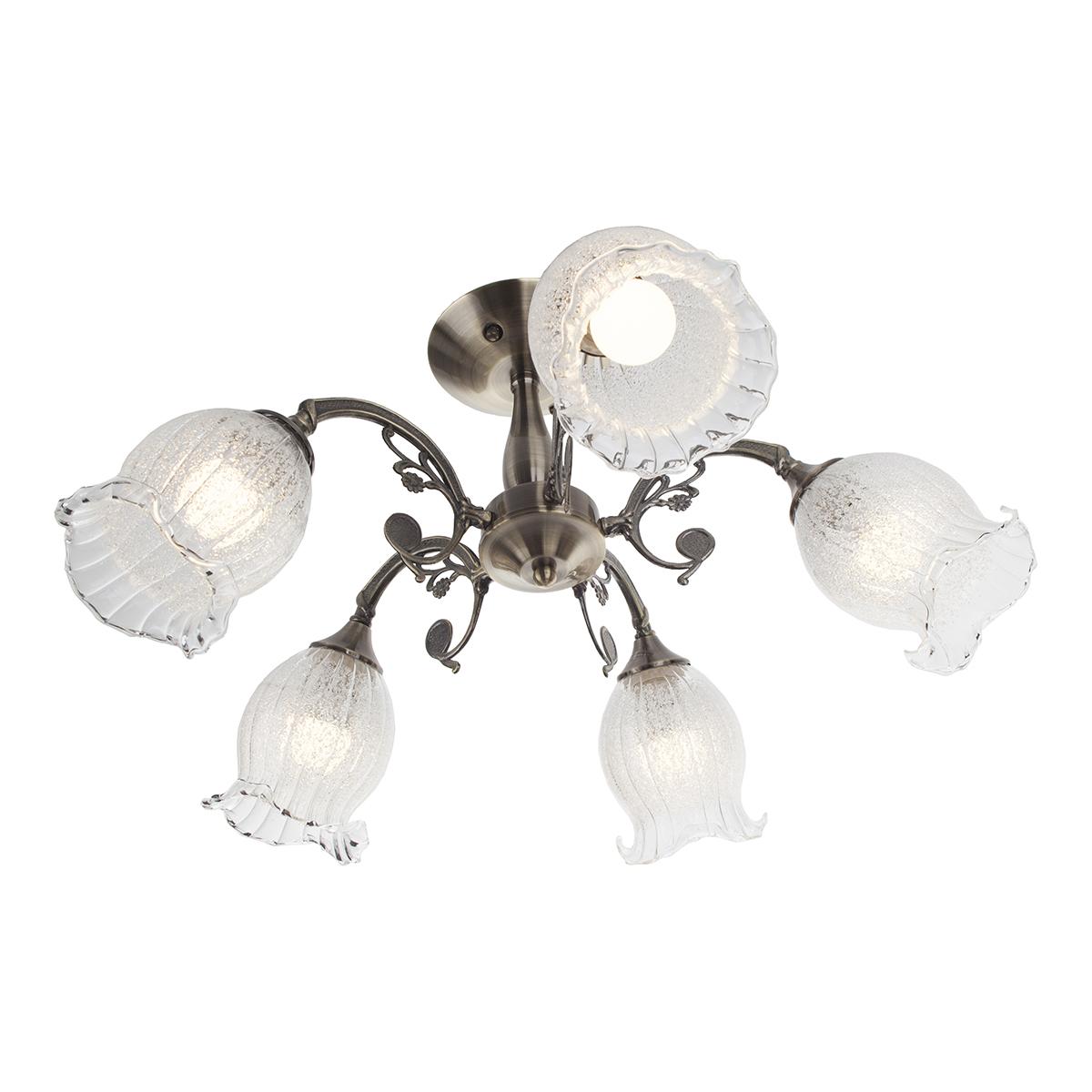 Потолочная люстра IDLamp Ernest 288/5PF-Oldbronze IDLAMP ERNEST 183457 Белый  - Вид №2