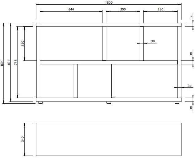 TemaHome Самонесущий открытый книжный шкаф Berlin sun-id-1484325 - Вид №7