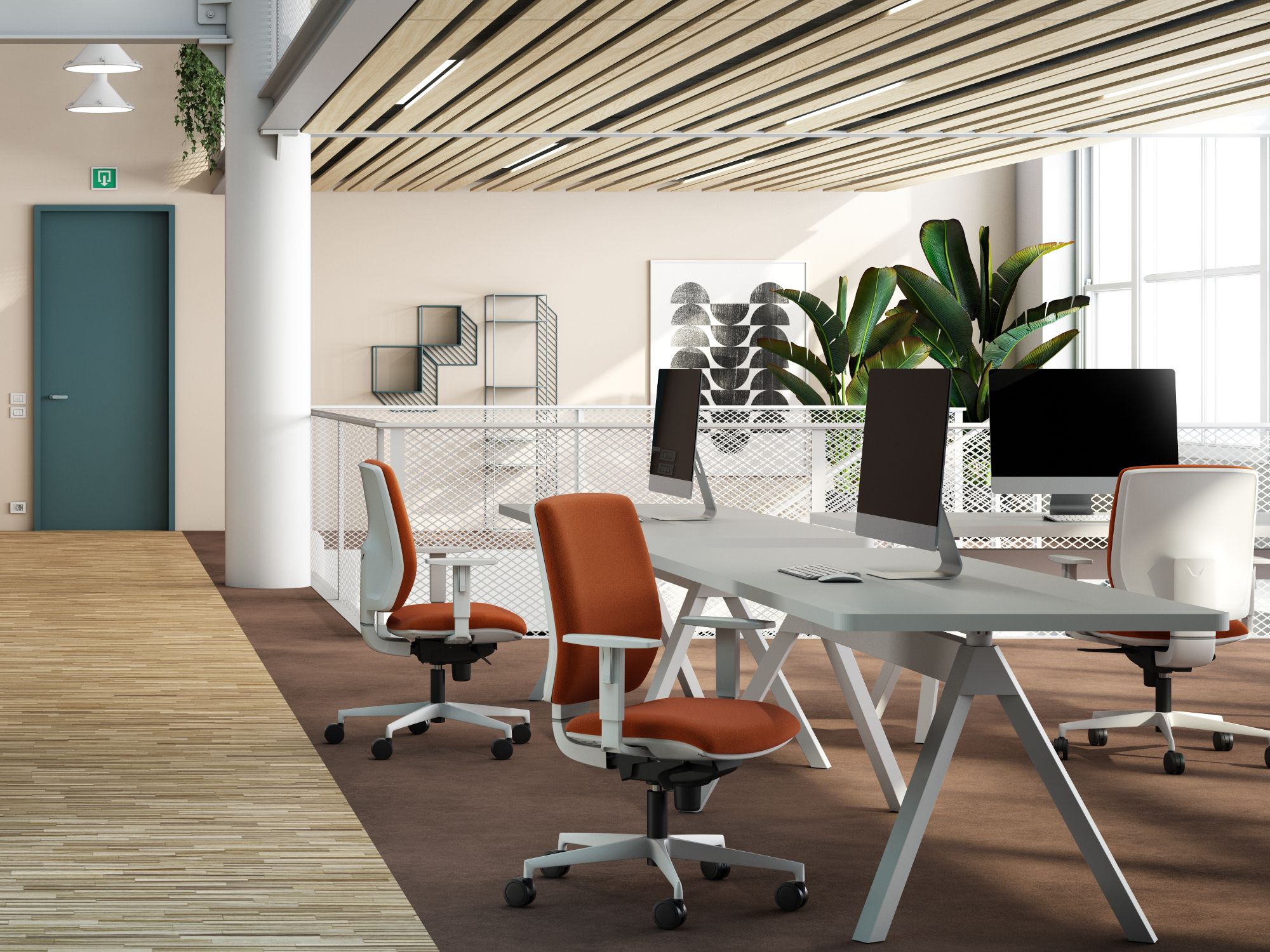 5-спицевое вращающееся офисное кресло SITLOSOPHY® Mirai White ARCH-00140637 - Вид №4