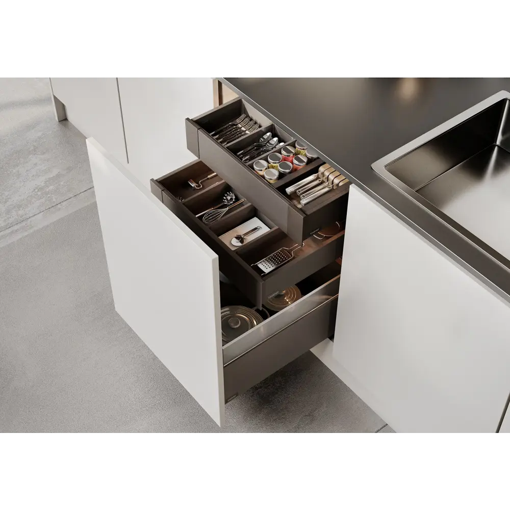 Панель для скрытого ящика Flowbox 76x11 см KONSENSA металл цвет антрацит STLM-2183142 - Вид №11