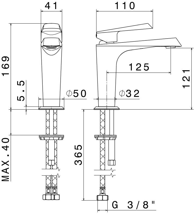 newform Смеситель для умывальника, однорычажный Nio 68912 - 68915 - Вид №9