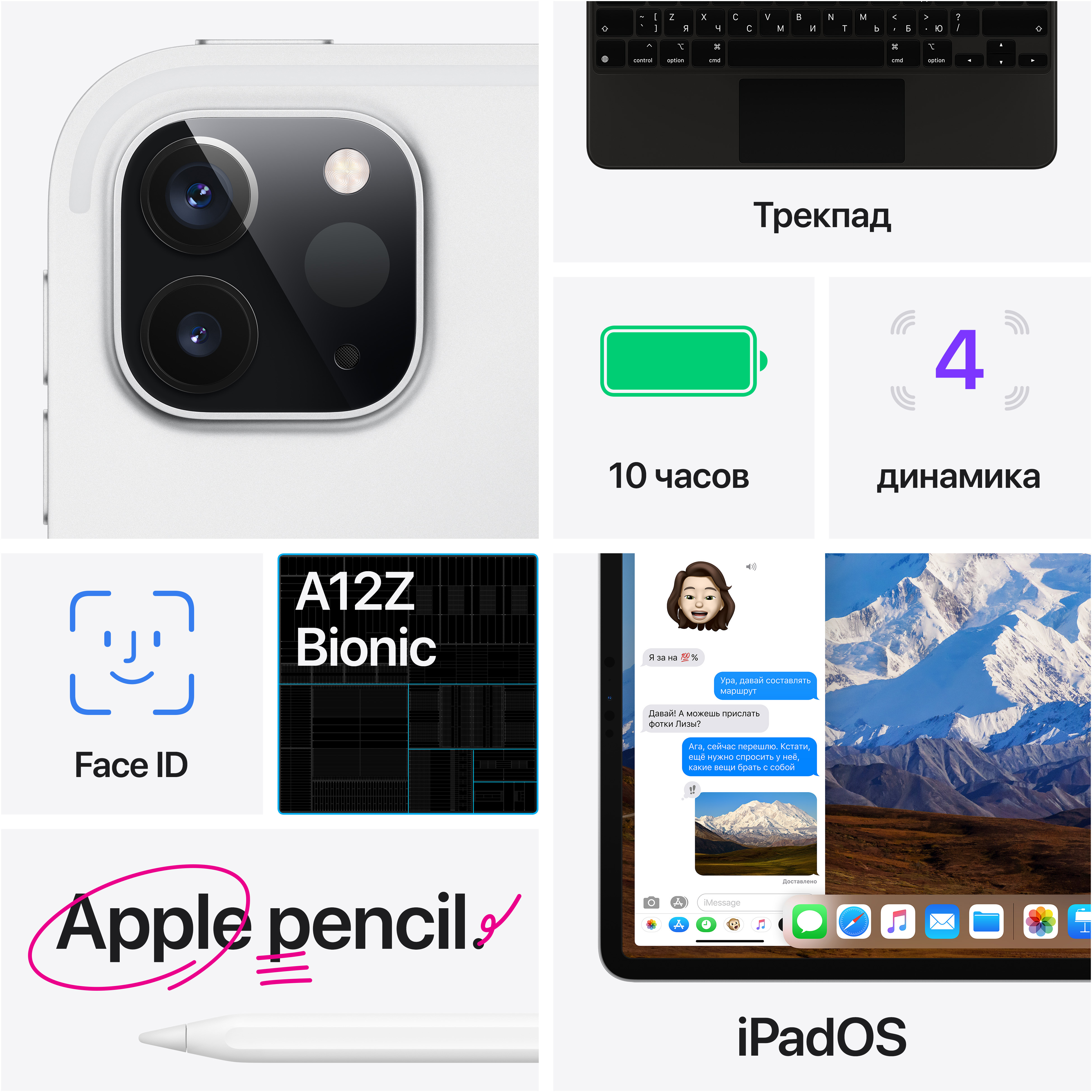 MXE42RU/A 11-inch ipad pro wi‑fi + cellular 256gb - space grey Apple Santreyd  - Вид №8