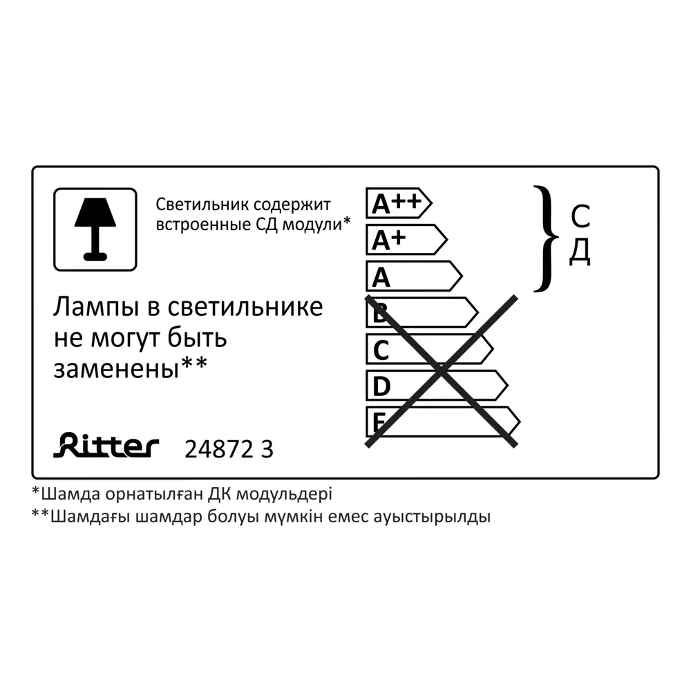 Светодиодная панель Ritter 36 Вт 596x596 мм опал 4000 К IP20 89438429 STLM-2123998  - Вид №11