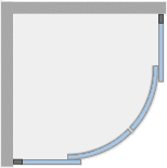 Душевое ограждение Ambassador Queen 11011202Black (1000x1000x2000), 1 место  - Вид №7