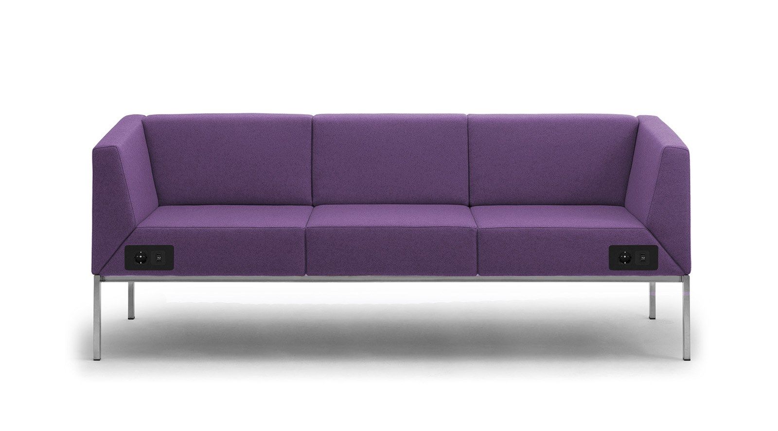 3-местный шерстяной пожаробезопасный диван с USB-разъемом Leyform ARCH-00008449 - Вид №3