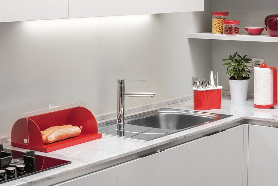 Банка пластиковая для сыпучих продуктов 1 л синяя Forme casa GUZZINI  00-3871061 Прозрачный;синий  - Вид №2