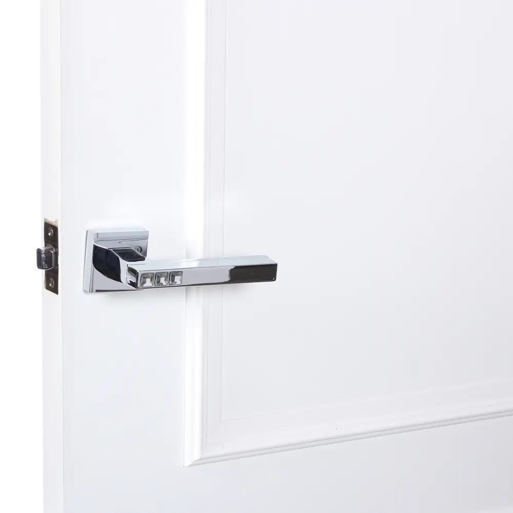 Ручка дверная на розетке CRYSTAL FLASH DM/HD CP-8, цвет хром FUARO STLM-2111670 - Вид №4