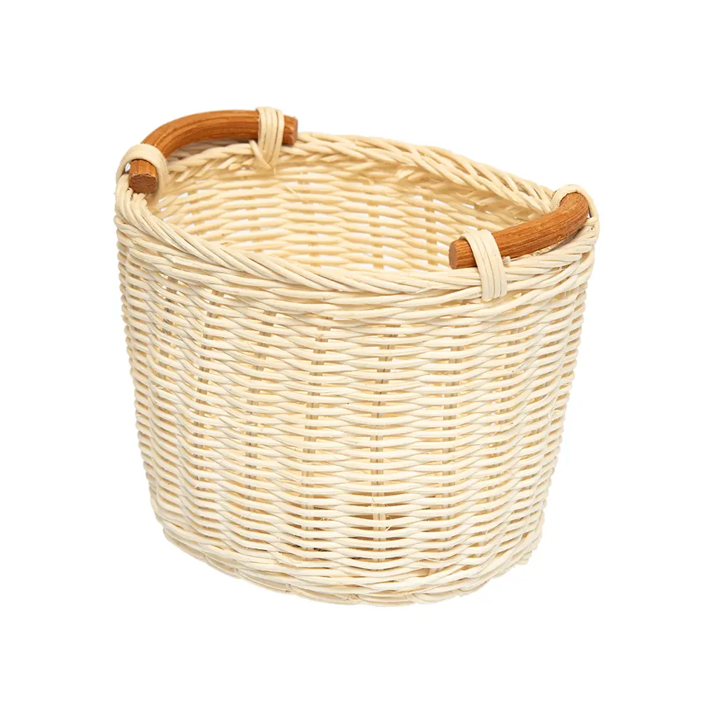 Корзина настольная с ручками 18x14x16 см цвет белый ротанг Santreyd STLM-2027759