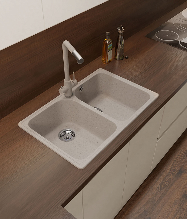Кухонная мойка Кварц QUARZ S428 GranFest 15-S428 - Вид №1