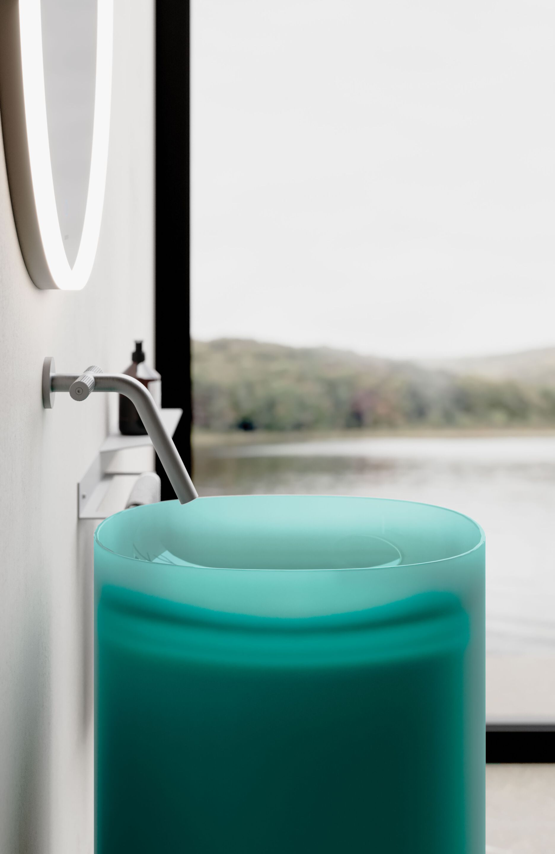 Хромалитовый квадратный отдельно стоящий умывальник DISENIA Habe ARCH-00102968 - Вид №3