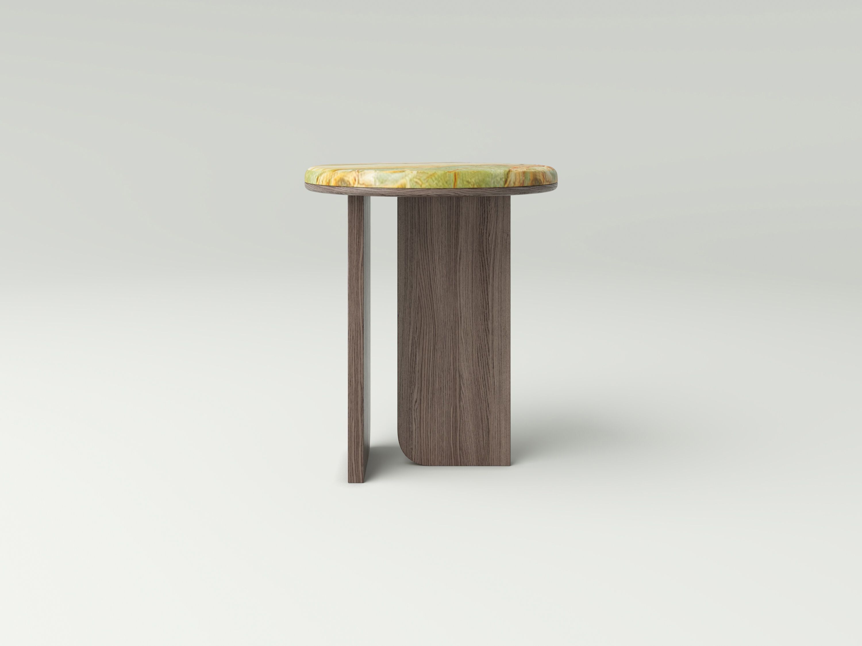 Круглый стол для напитков из сосны и камня NITZAN HOME OLIVER ARCH-00029058 - Вид №1