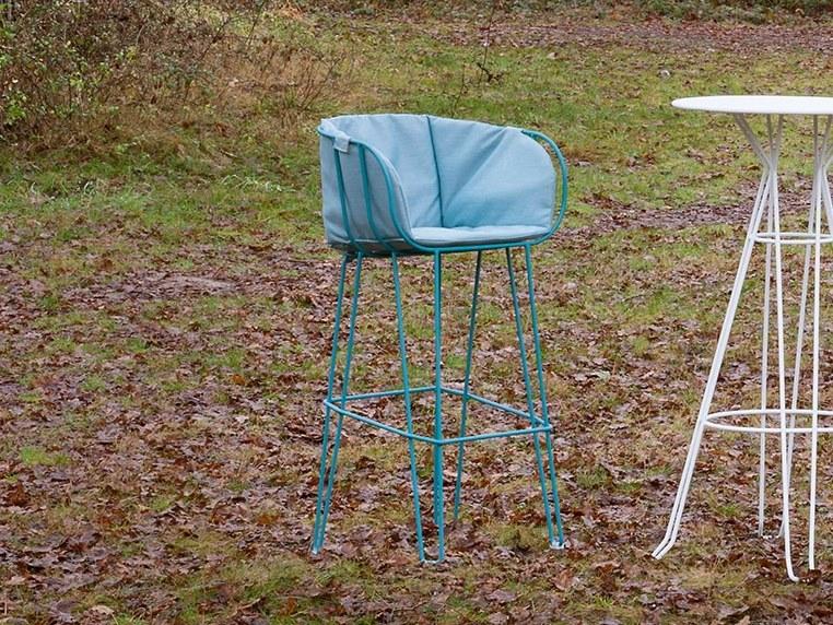 iSimar Стул высокий стальной с обивкой и спинкой Olivo 9164 / 9165 - Вид №1