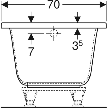554.304.01.1 Прямоугольная ванна Geberit Renova Plan Geberit  - Вид №37