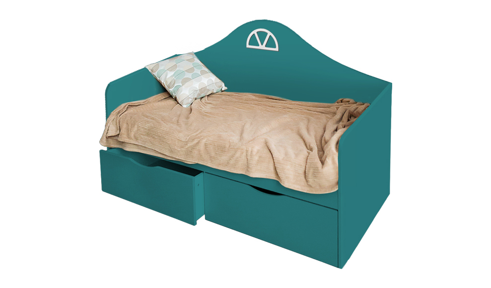 Детский диван-кровать с 2 ящиками "Амстердам" МАНДАРИН АМСТЕРДАМ 179539 Красный Santreyd  - Вид №2