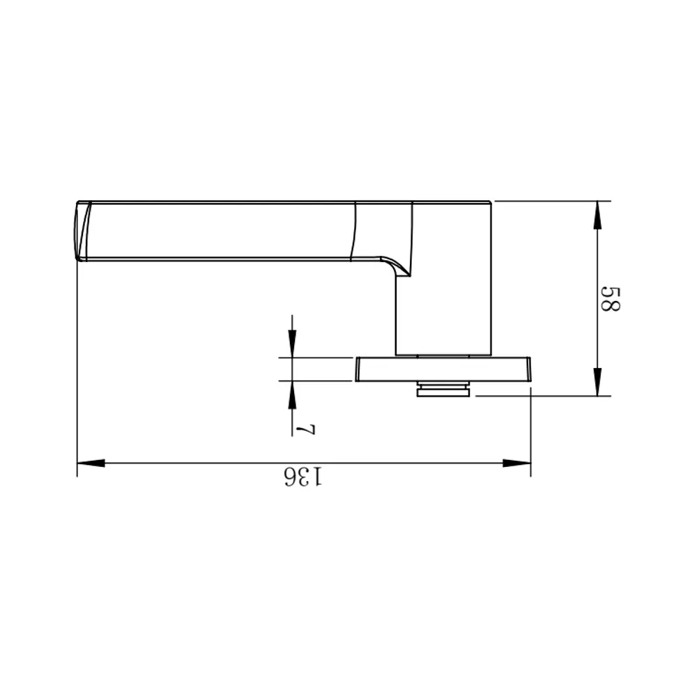 Дверная ручка на розетке KREAFORTA Калга без запирания цвет никель STLM-2034326 - Вид №5