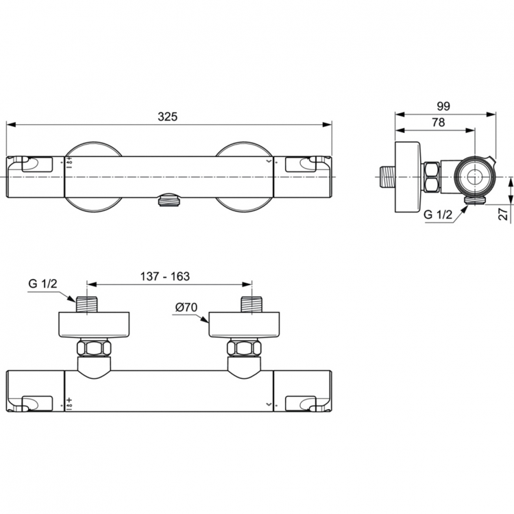 A7214AA Смеситель для душа Ideal Standard CERATHERM T50  - Вид №4