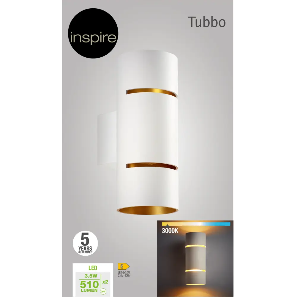 INSPIRE Tubbo — настенный светильник с медным акцентом и теплым светом 86930977 STLM-0072530 - Вид №4