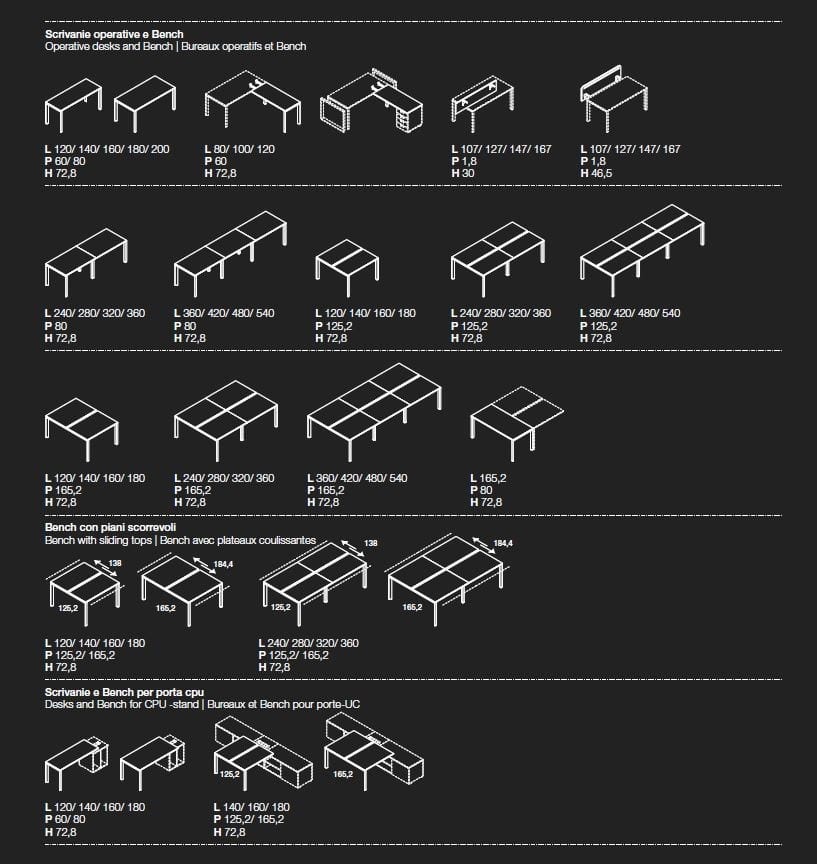 Прямоугольный стол с регулируемой высотой Las Mobili 5th Element ARCH-00038485 - Вид №3