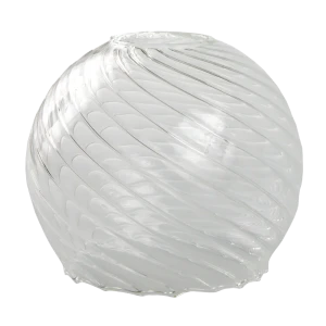 Плафон для люстры Nina Glass Полусфера E27 рифленый косой стеклянный