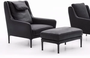 B&B Italia Кожаное кресло с подголовником Édouard