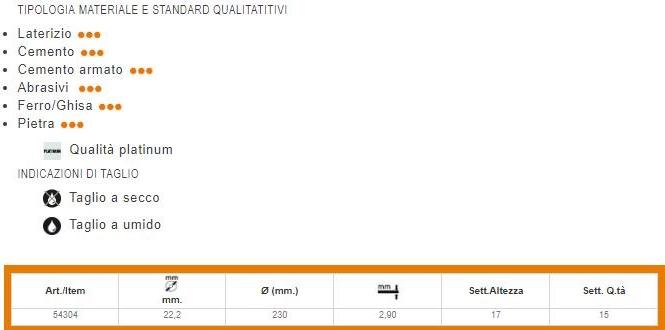 KAPRIOL Диск для чугуна и чугуна Power tools - dischi per macchine portatili sun-id-1365823 - Вид №1