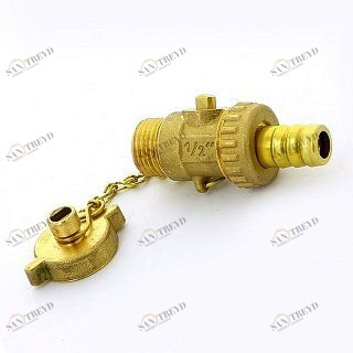 Кран шаровый ITAP со штуцером и заглушкой сливной 1/2" 13912