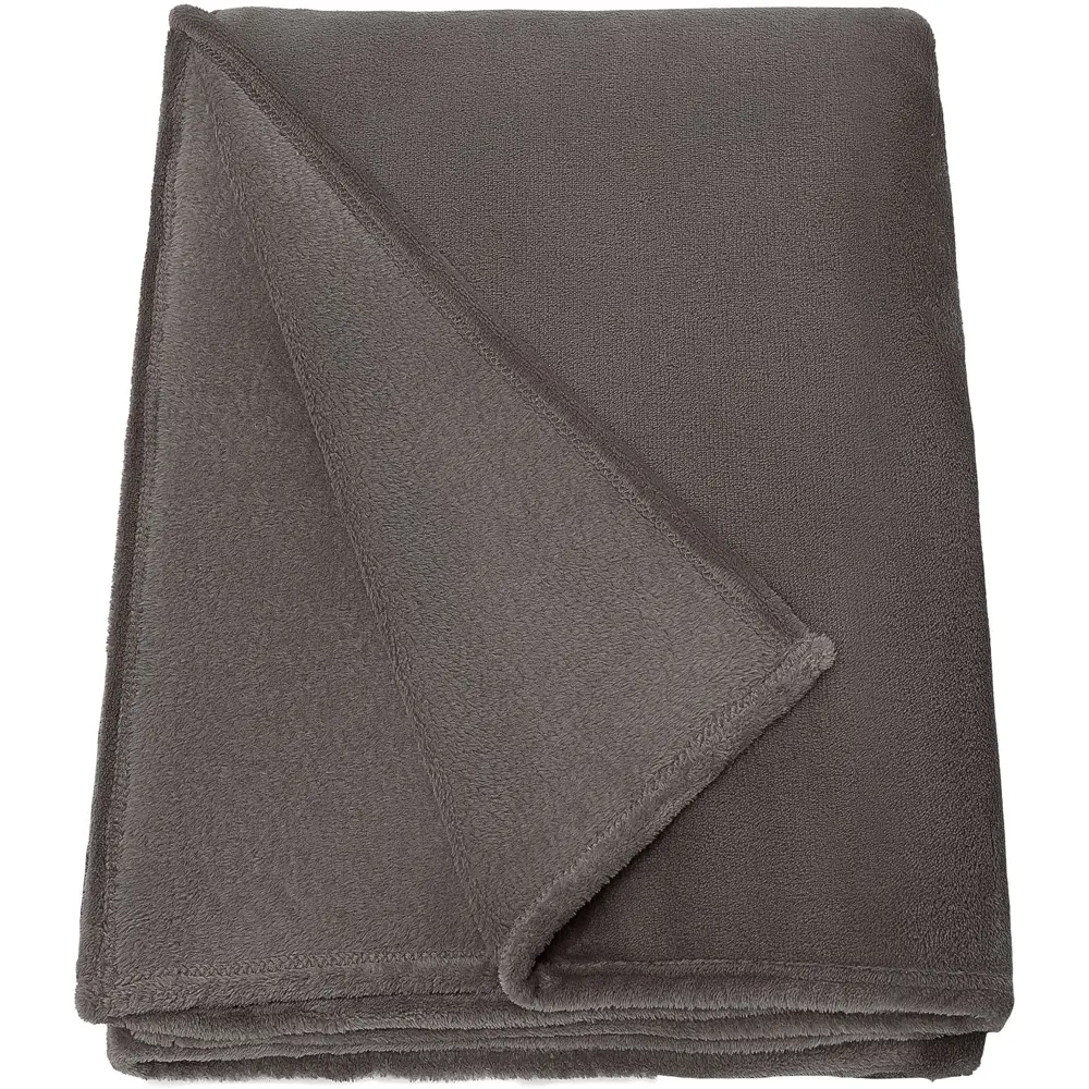 Плед Flandria 200x220 см микрофибра цвет серо-коричневый Santreyd STLM-2119668