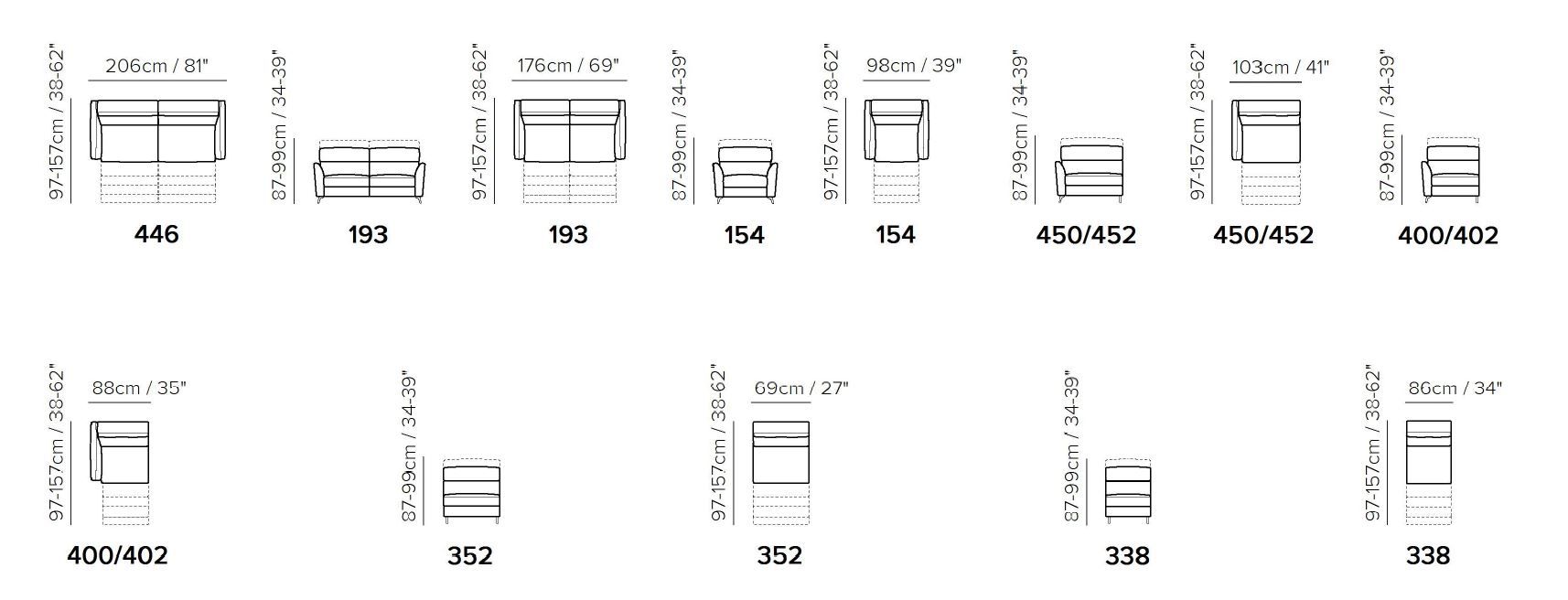 Угловой диван с откидной спинкой из ткани Natuzzi Italia Стэн ARCH-00114422 - Вид №6