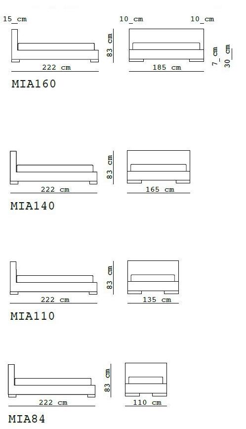 Flexstyle Двуспальная кровать с обивкой из ткани sun-id-1465294 - Вид №4
