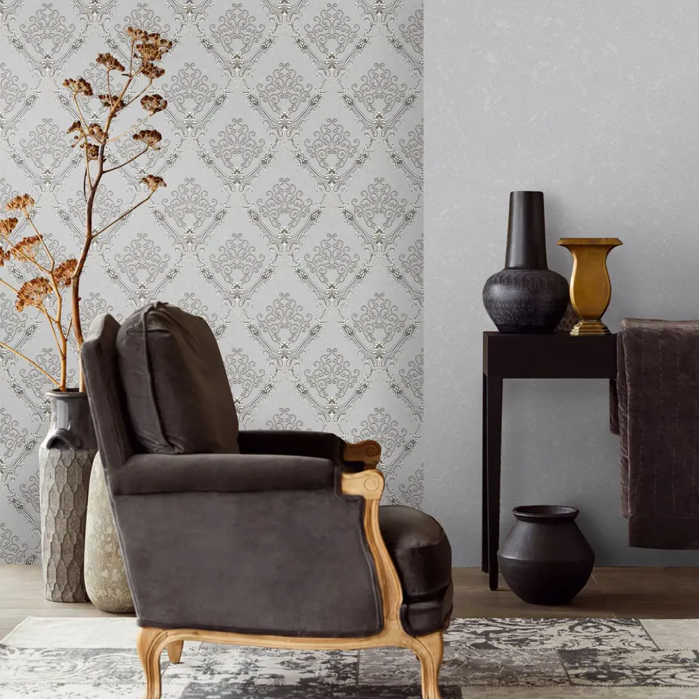 Обои флизелиновые Erismann Fusion серые 1.06 м 4595-7 STLM-2027977 - Вид №2