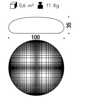 Круглый кожаный пуф MOROSO DEW ARCH-00029896 - Вид №8