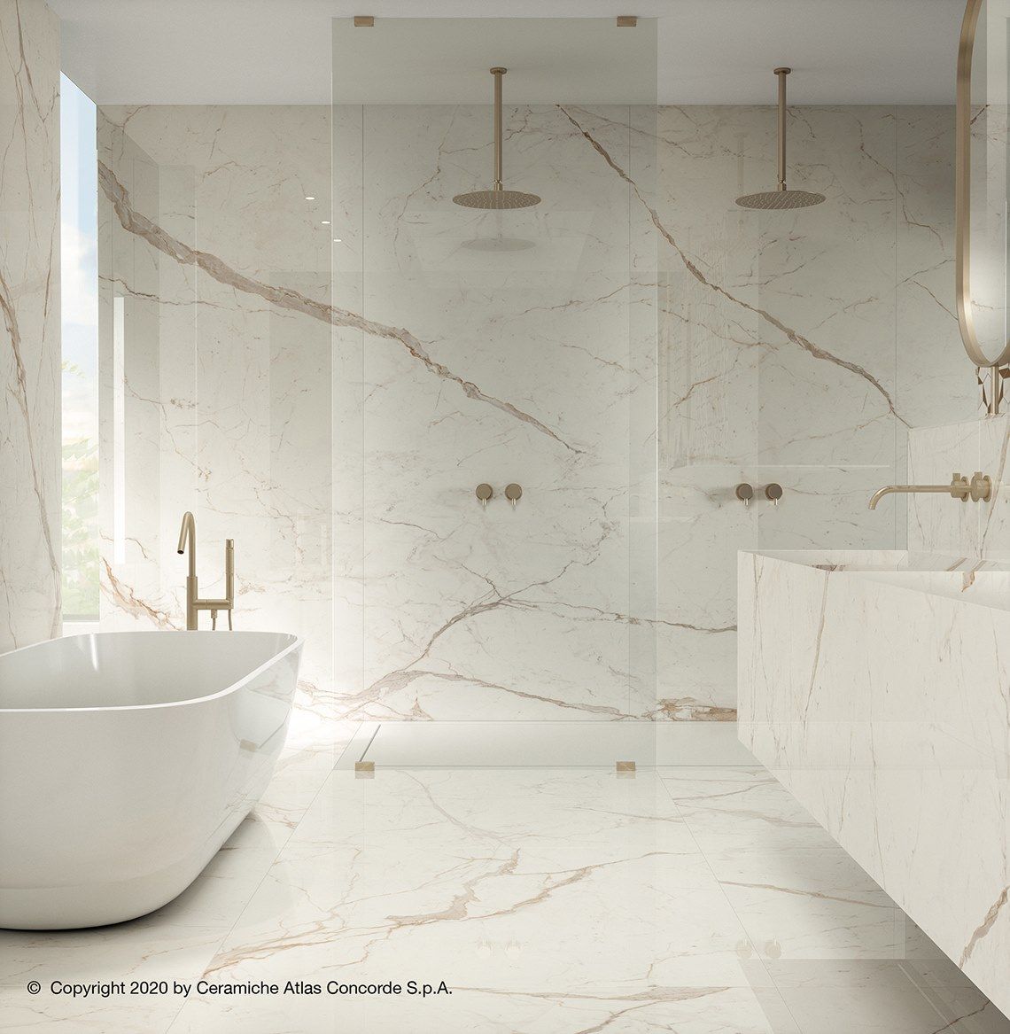 Пол из керамогранита с мраморным эффектом Atlas Concorde Marvel Shine ARCH-00045897 - Вид №55