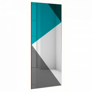 Зеркало-панно напольное из цветного стекла серо-голубое "Экспириенс-3" GRAUM ДИЗАЙНЕРСКИЕ 304143 Зеркальный;голубой;серый