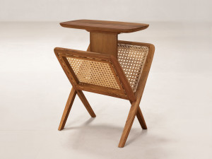 Журнальный столик из тикового дерева с журнальной стойкой