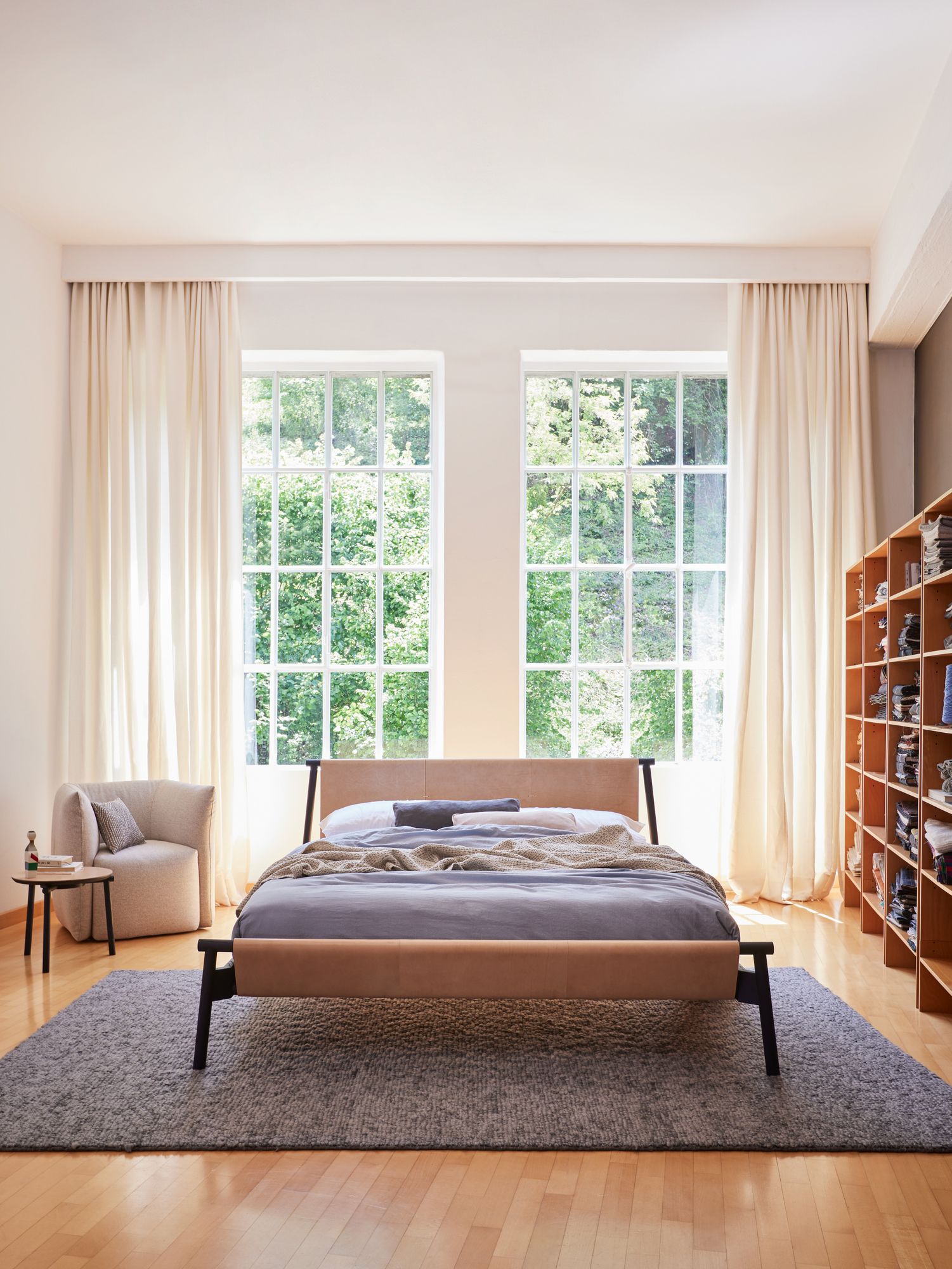 Двуспальная кровать с кожаным и металлическим каркасом Bolzan Джек ARCH-00129638 - Вид №3