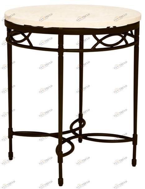 JANUS et Cie Круглый сервировочный стол из пластмассы и нержавеющей стали Amalfi sun-id-1395725