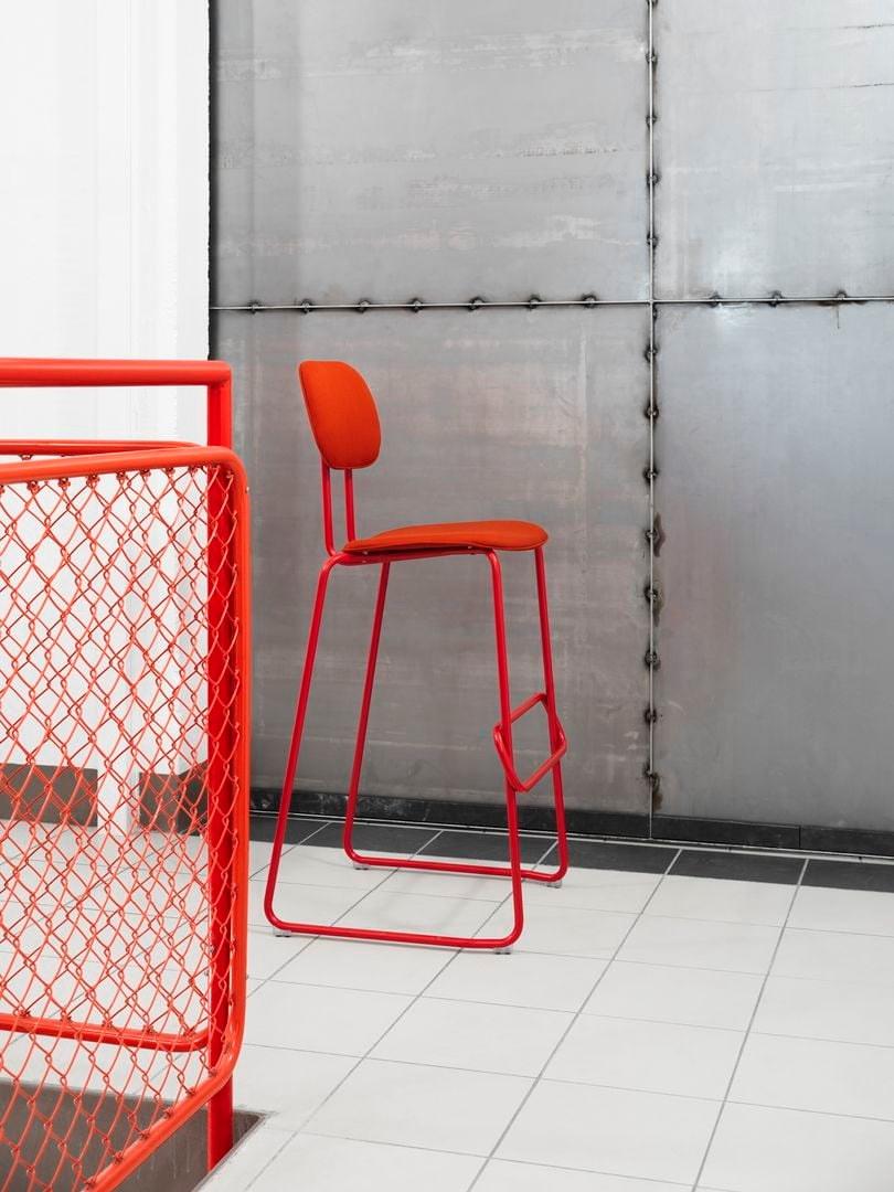 MDD Высокий табурет из саночной ткани с подставкой для ног New school sun-id-1477574 - Вид №2