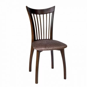 Стул мягкий с деревянной спинкой твидл шоколад Leset "Орегон Гланс" IMPEX  00-3967249 Коричневый