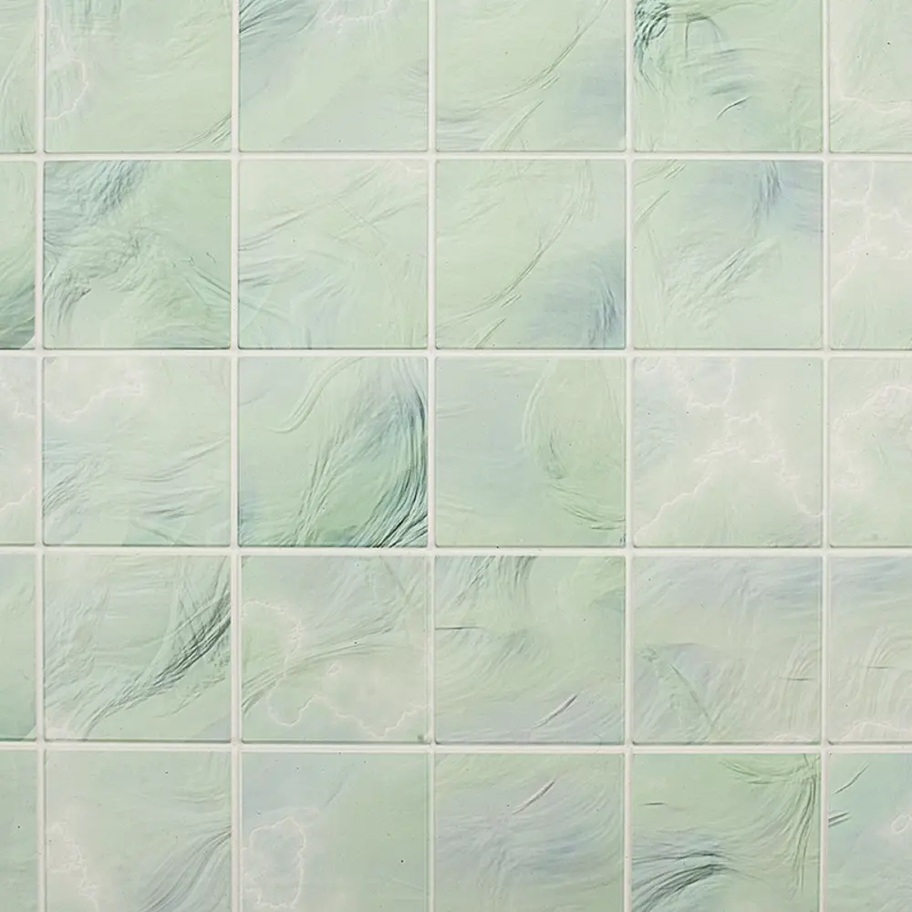 Панель ПВХ Плитка перламутровая 964х484х3 мм, цвет зелёный, 0.47 м2 Santreyd STLM-2041183