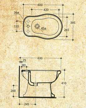 ML.BLL-25.132.bi Биде напольное  Migliore  - Вид №3