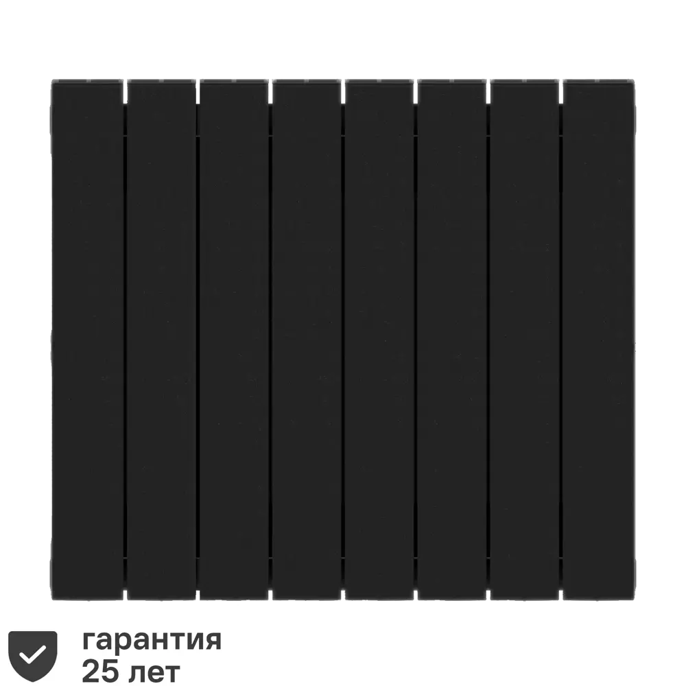 Радиатор секционный Rifar Supremo S50008RAL9005 500/90 8 секций боковое подключение биметалл черный 82560802 STLM-2059402