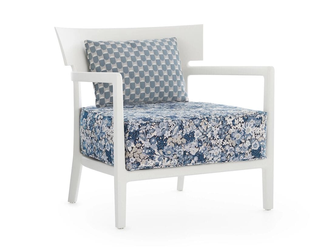 Съемное садовое кресло из поликарбоната и ткани с подлокотниками Kartell CARA LIBERTY ARCH-00029641