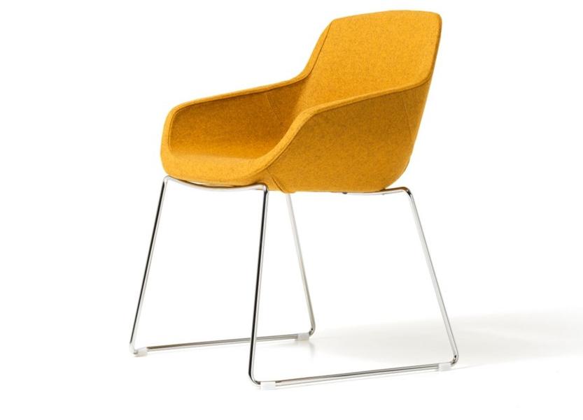 Diemme Тканевый стул на санках с подлокотниками Clea plus sun-id-1410610 - Вид №1